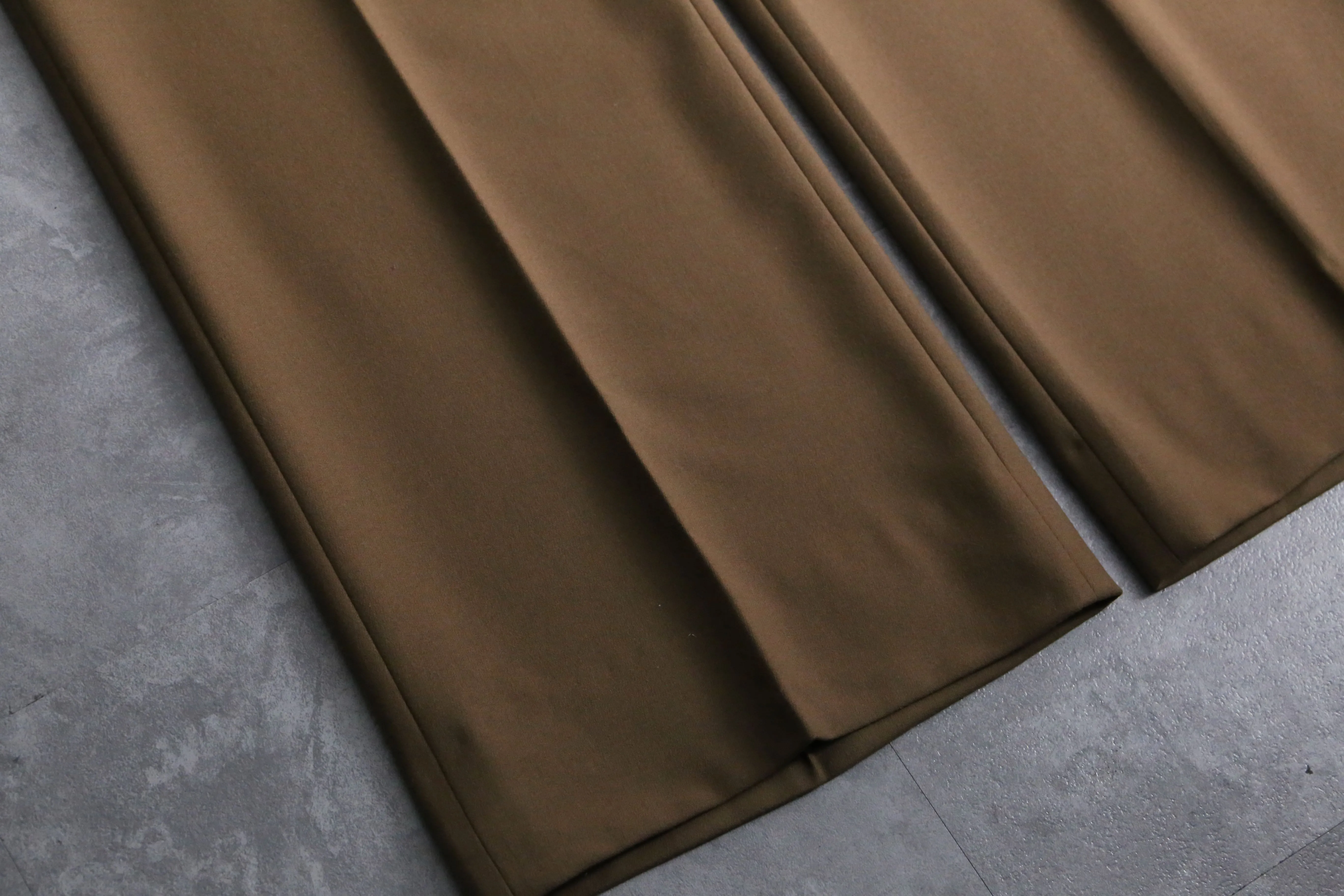 70’s beige single tailored & flare slacks set up