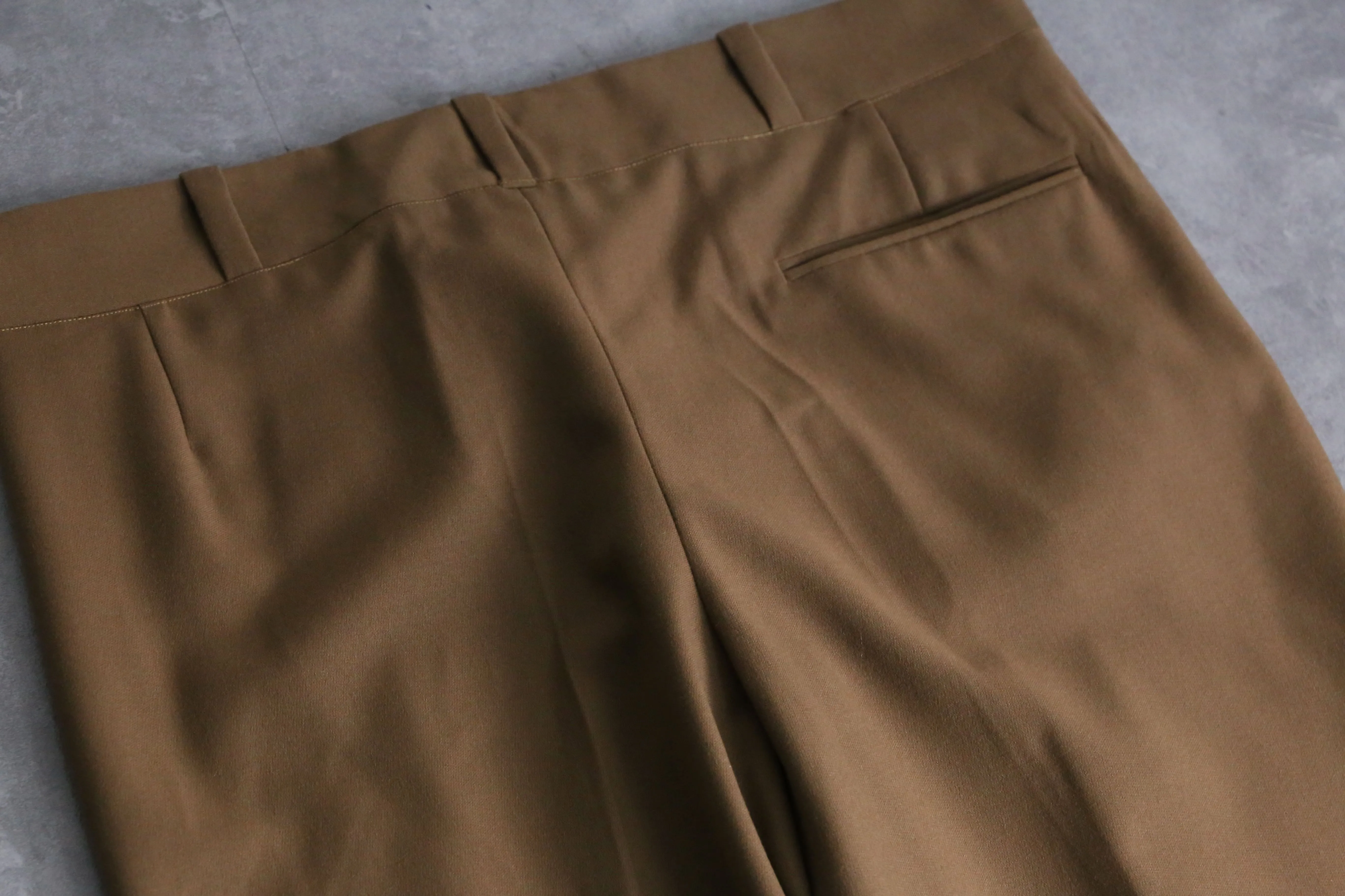 70’s beige single tailored & flare slacks set up