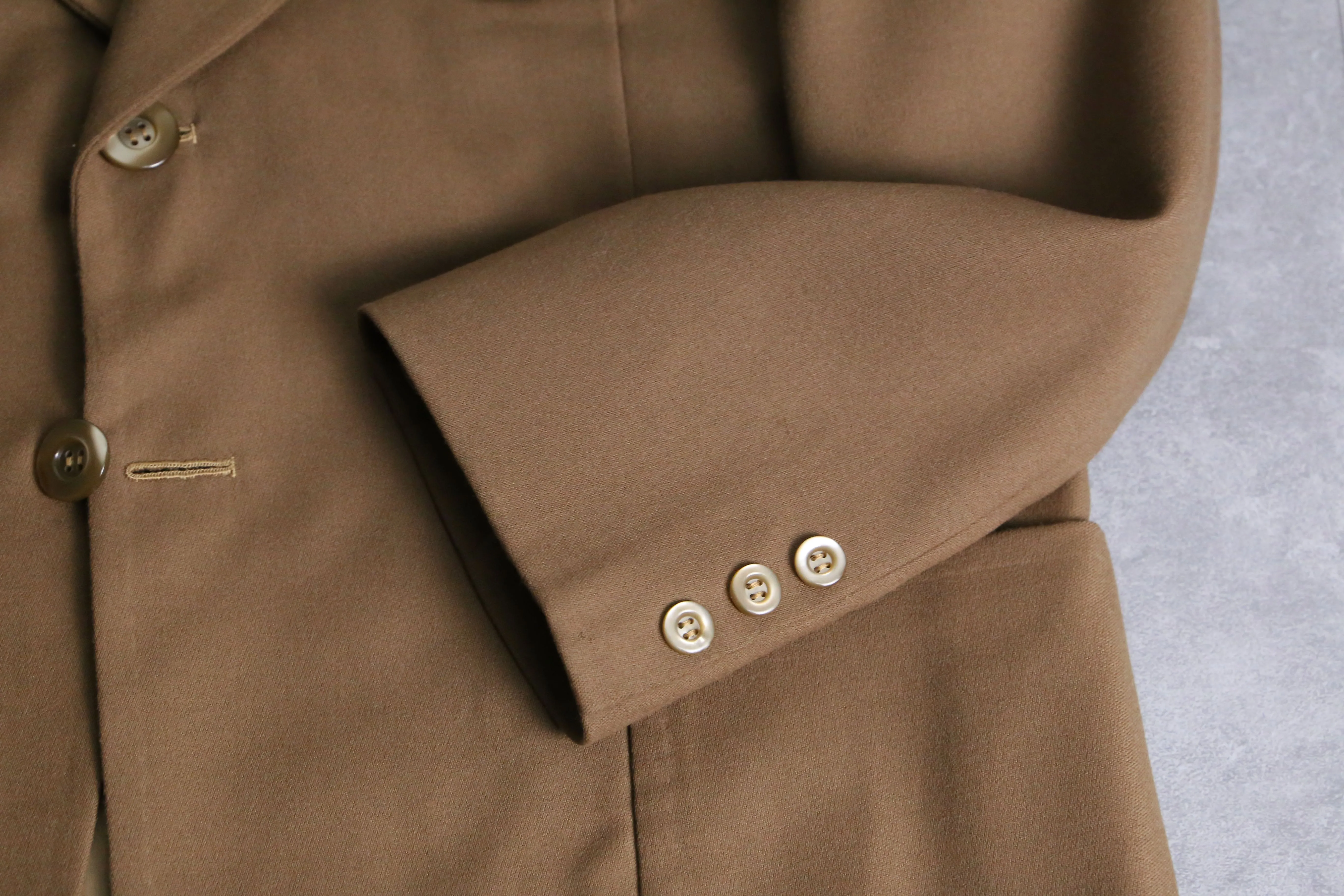 70’s beige single tailored & flare slacks set up
