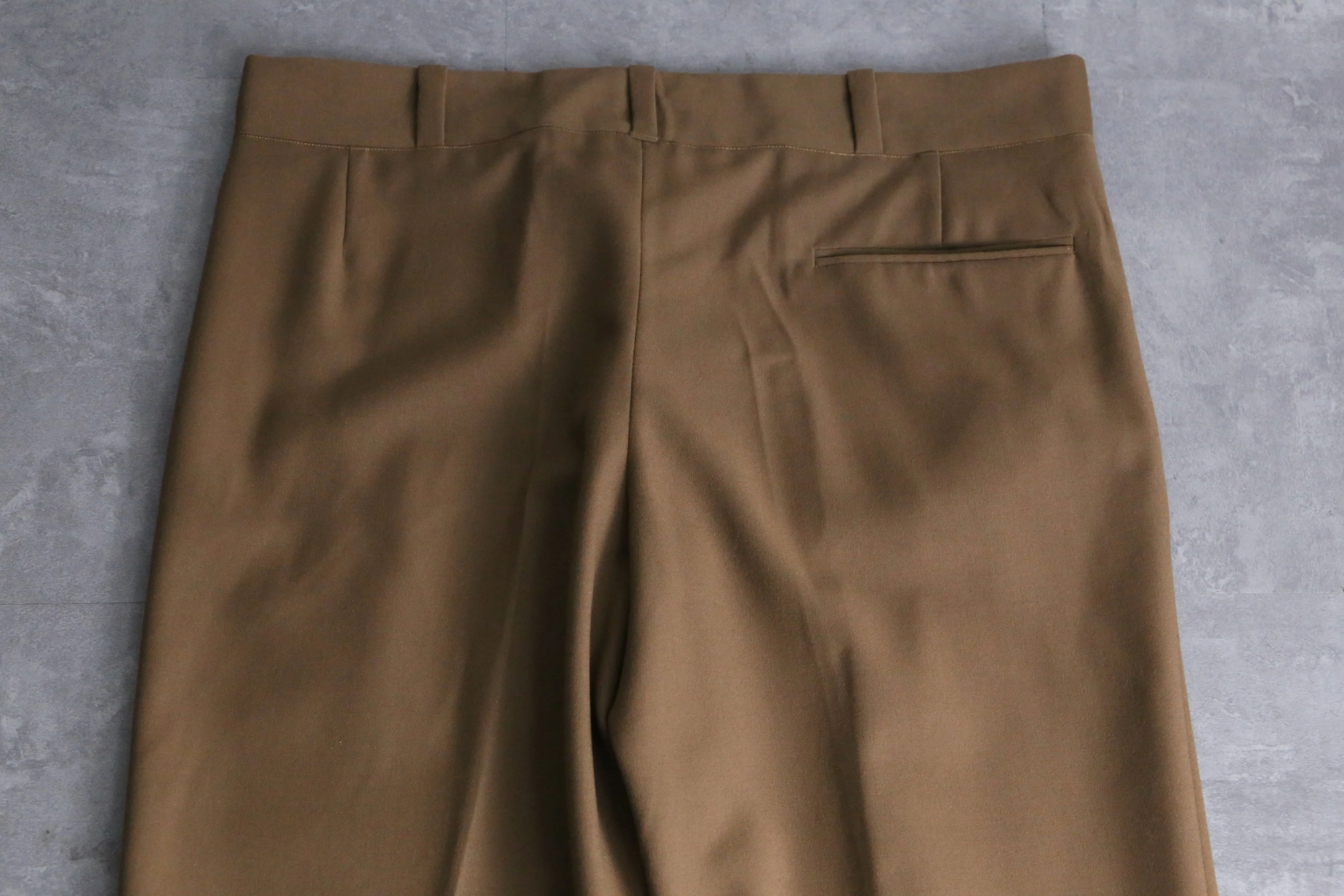 70’s beige single tailored & flare slacks set up