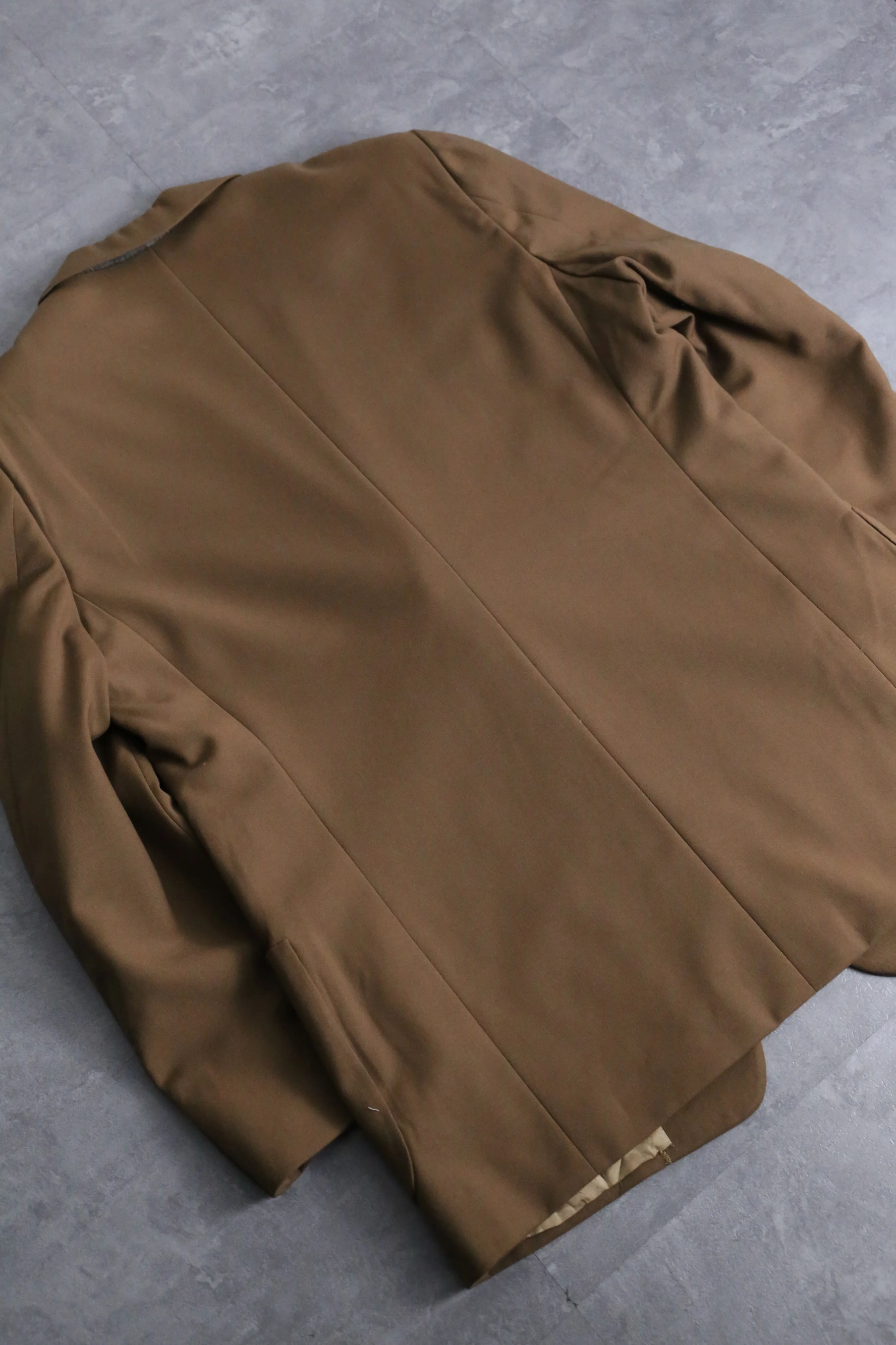 70’s beige single tailored & flare slacks set up