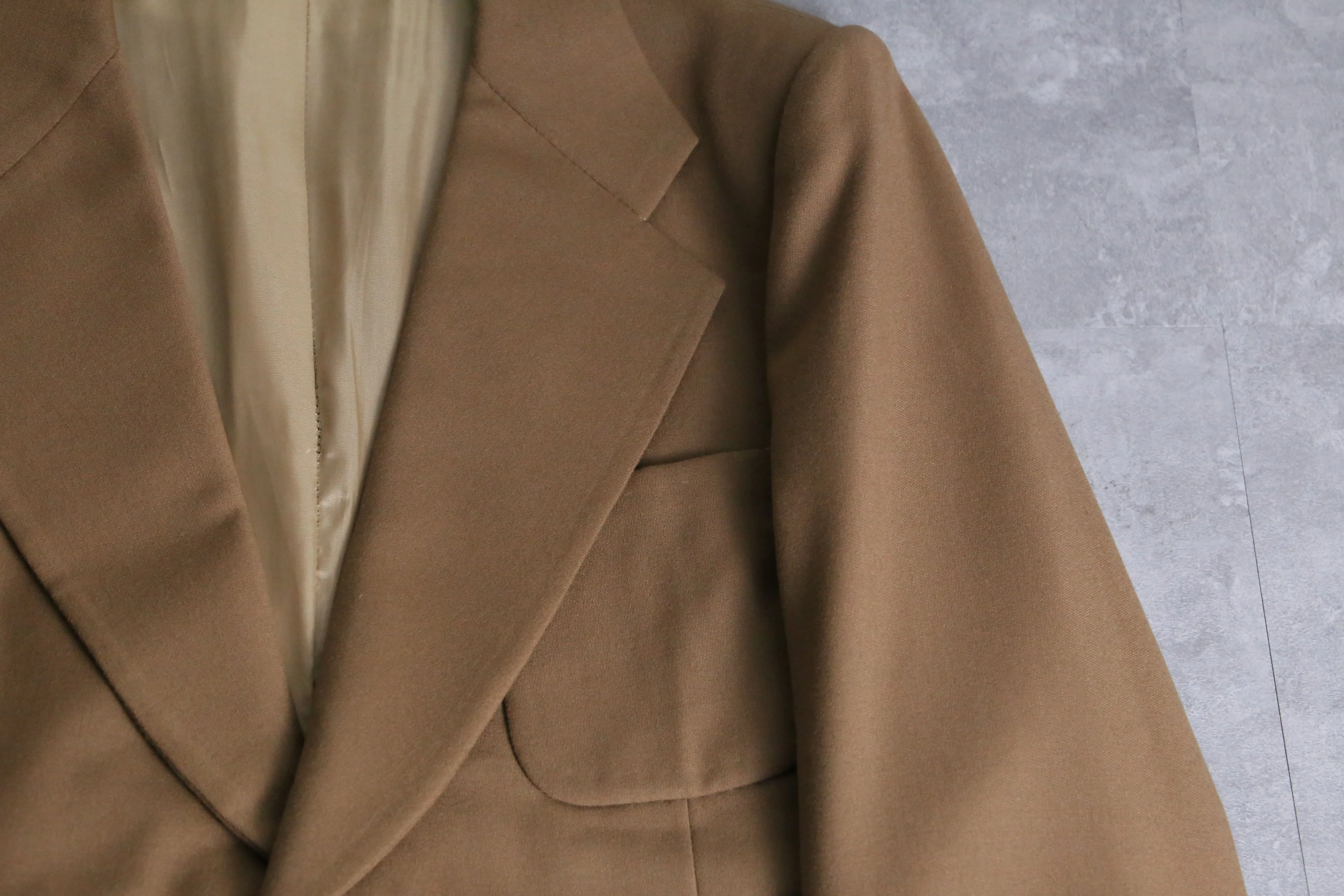70’s beige single tailored & flare slacks set up