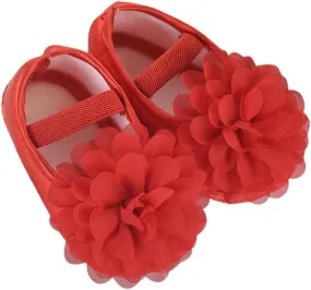 Babys Girls Flat Shoes Toddler Soft Sole Mary Jane Floral Princess First Walker Shoes