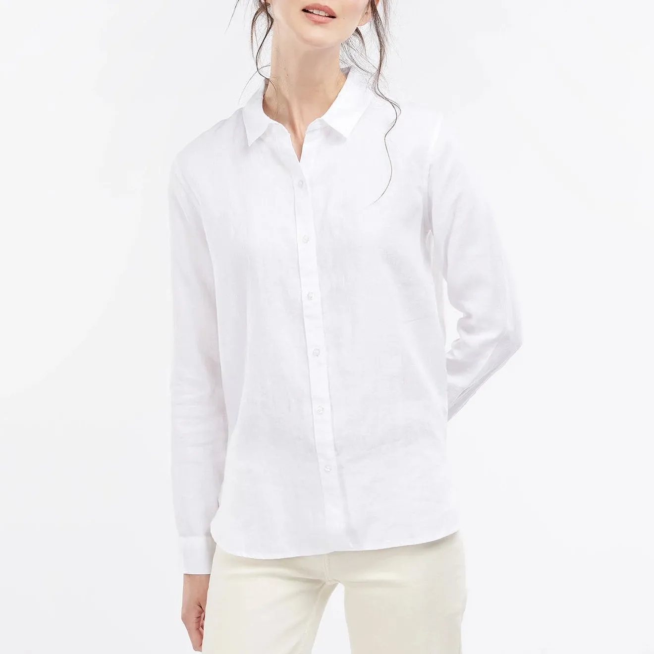 Barbour Womens Marine Relaxed Shirt White