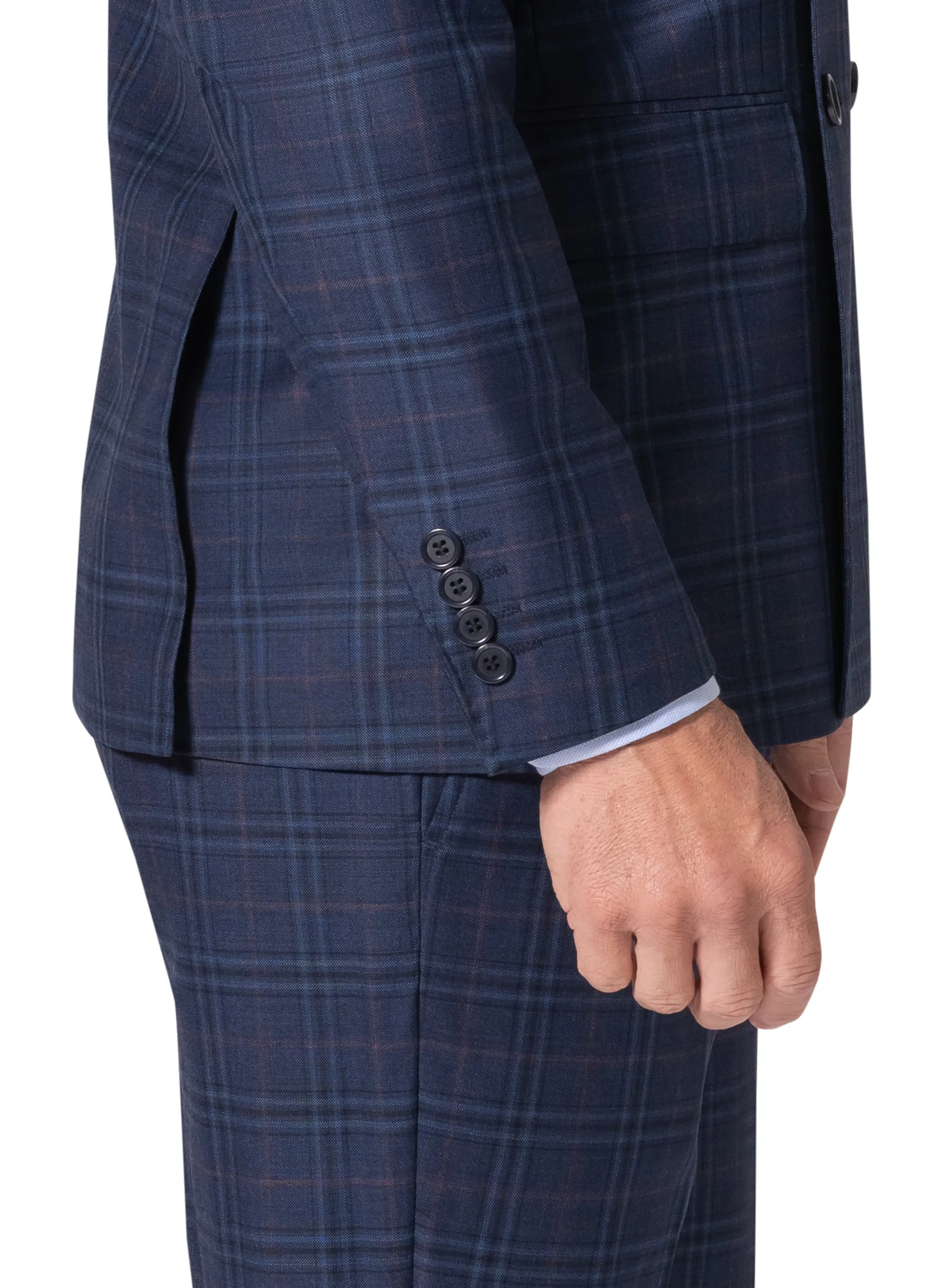 Berragamo Elegant - Faille Wool 10005.4101 D/B Modern Fit Suit