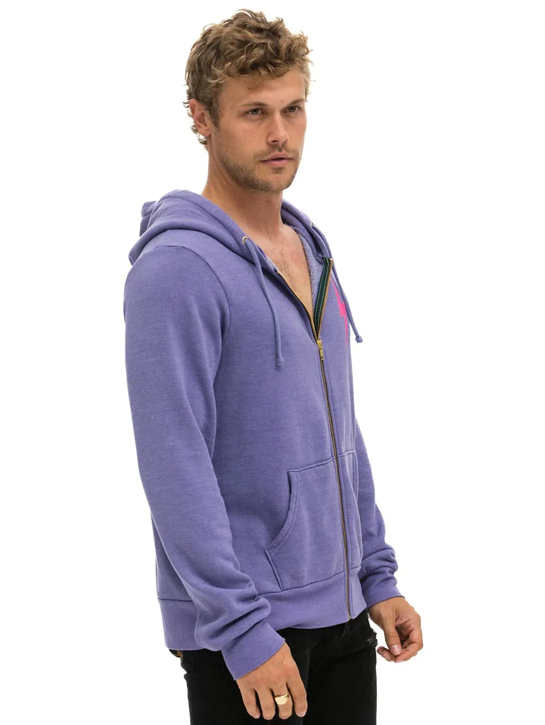 Bolt 2 Zip Hoodie - Lavender-Neon Pink