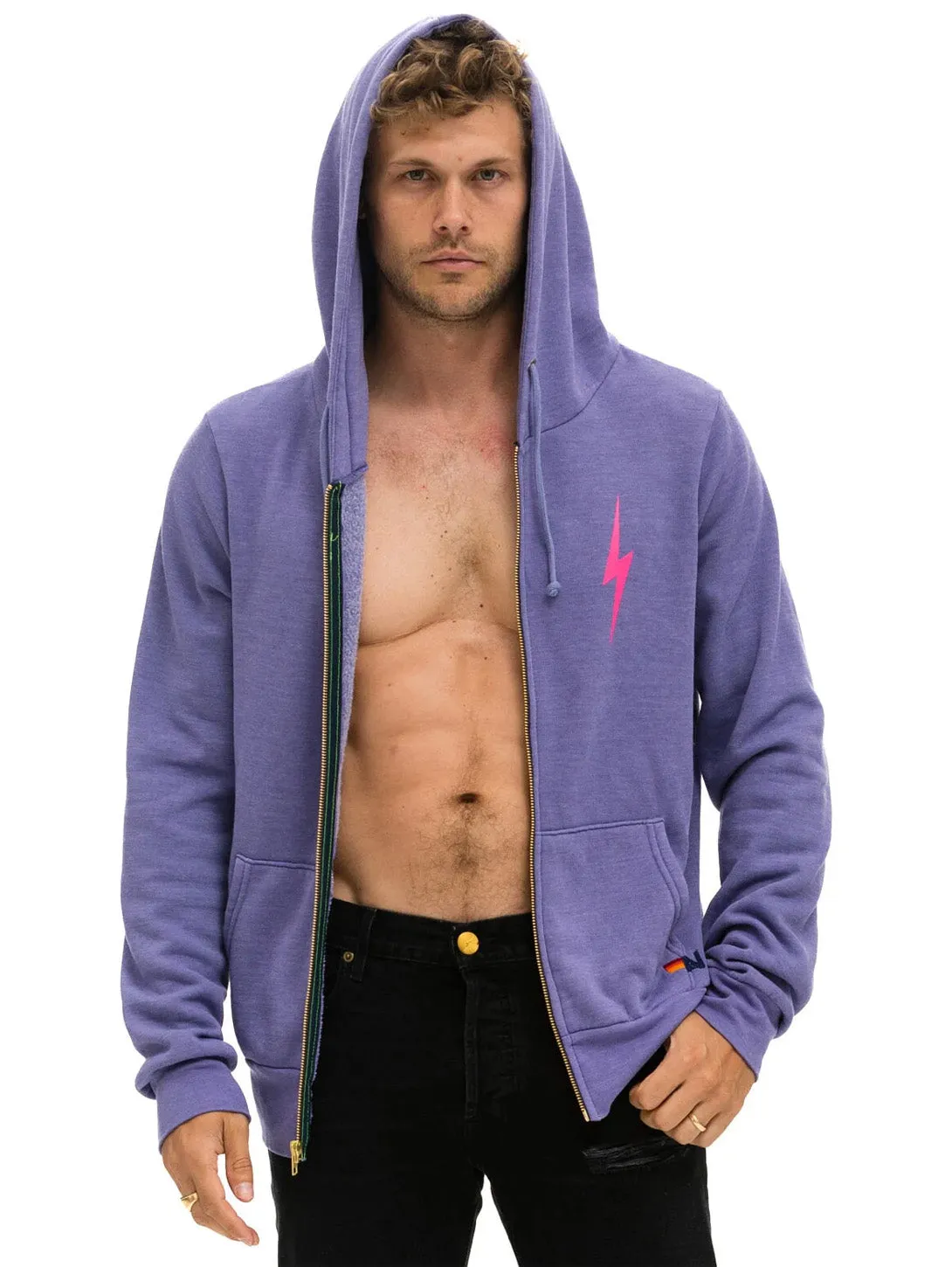 Bolt 2 Zip Hoodie - Lavender-Neon Pink