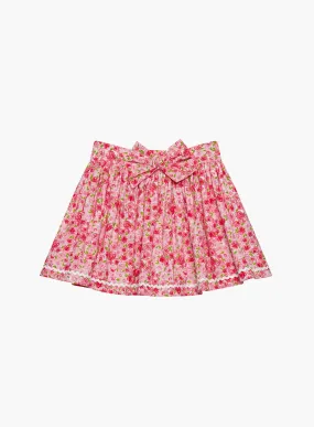 Bow Skirt in Rosie Floral