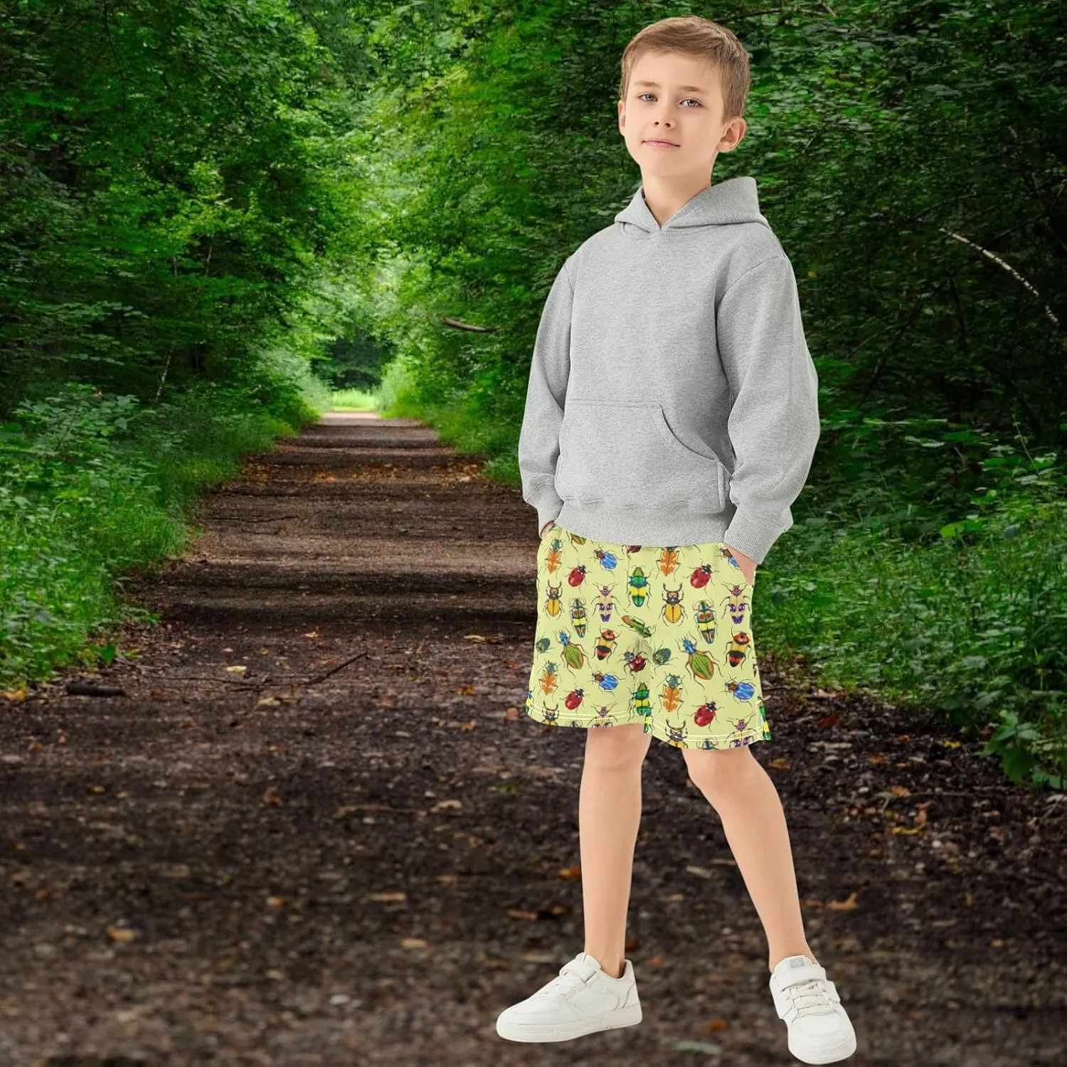 Boys Athletic Shorts Size 7-15 Boys' Casual Shorts with Pockets Elastic Waist Summer Kids Bottom for Sports Homewear