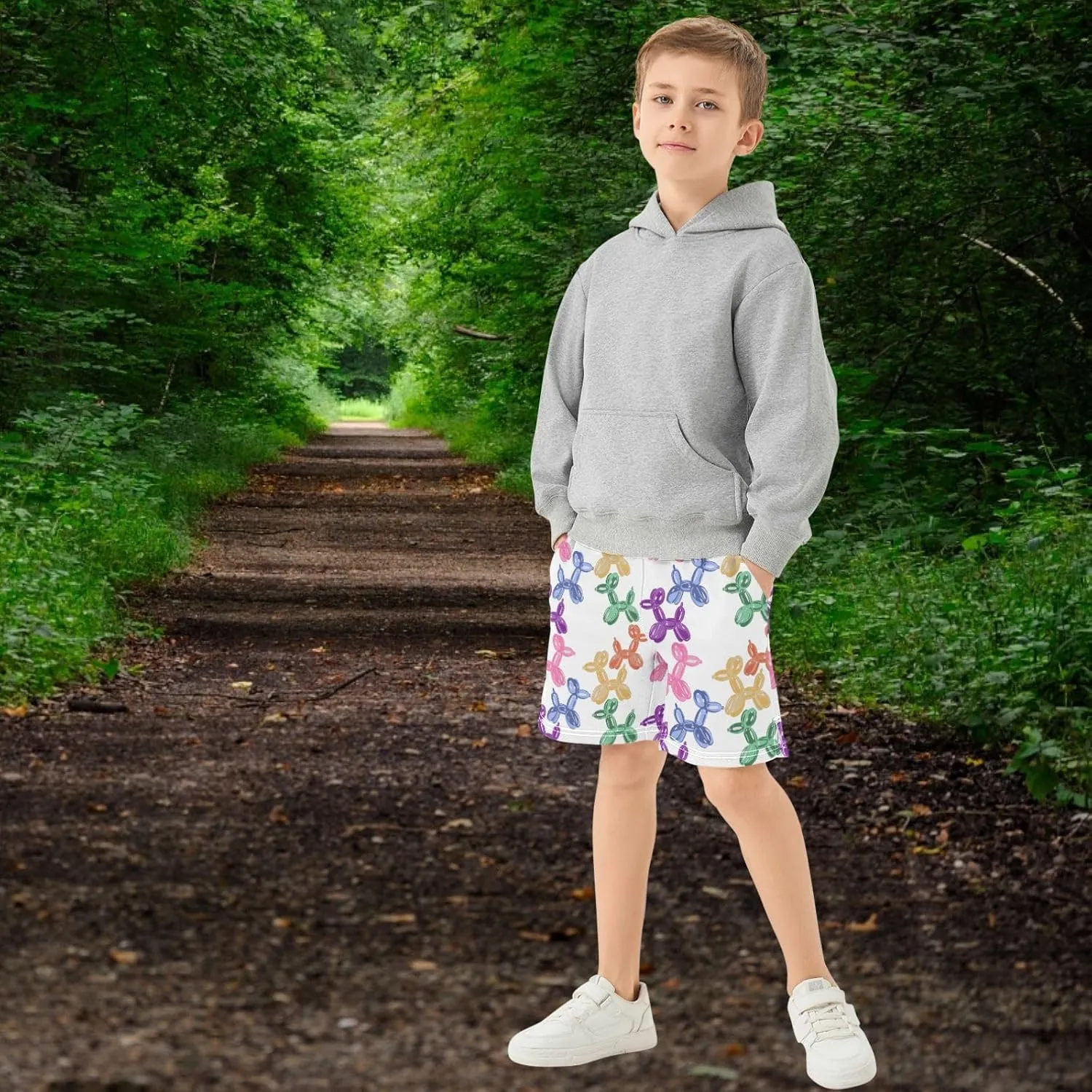 Boys Athletic Shorts Size 7-15 Boys' Casual Shorts with Pockets Elastic Waist Summer Kids Bottom for Sports Homewear