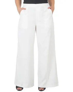 Brooklyn High Waist Wide Leg Pant | Off White