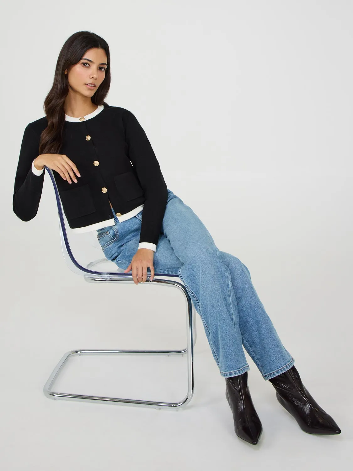Button-Front Cardigan