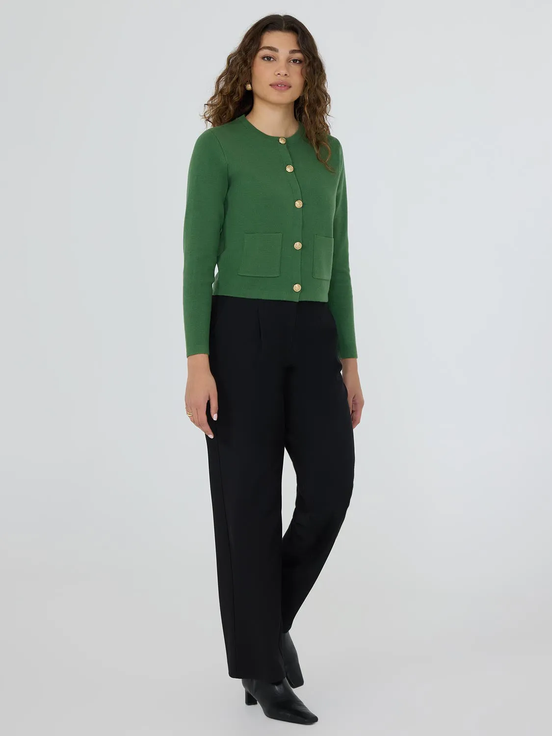 Button-Front Cardigan
