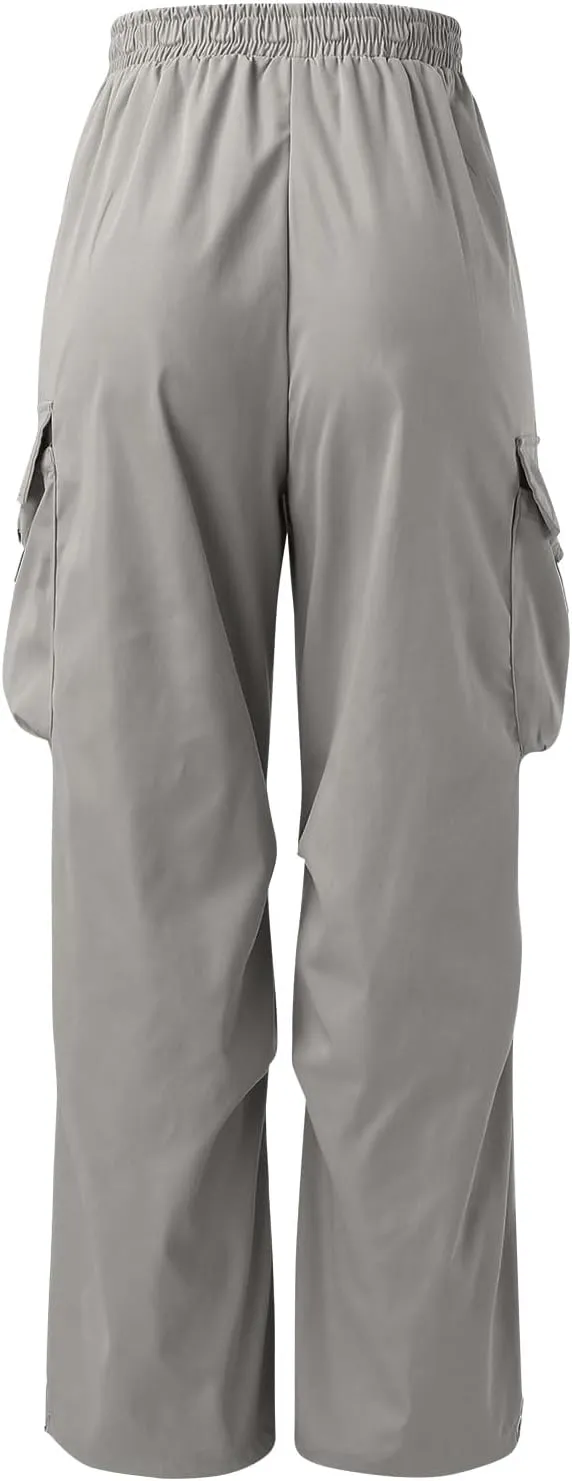 Cargo Pants for Men Casual Lightweight Elastic Waist Drawstring Pant Work Pants Multi Pockets