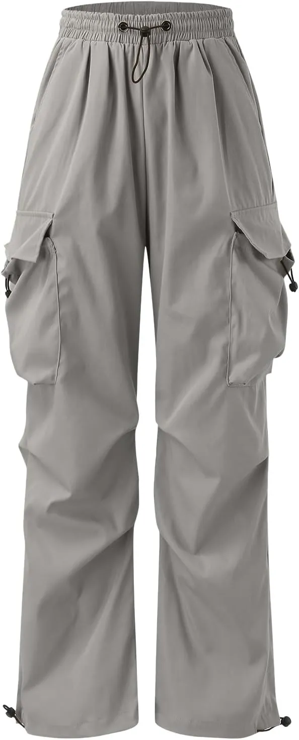 Cargo Pants for Men Casual Lightweight Elastic Waist Drawstring Pant Work Pants Multi Pockets
