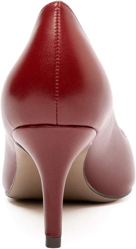 Castamere Womens Slip On Low Heel Pumps Pointed Toe Basic Comfortable 6.5CM Heels
