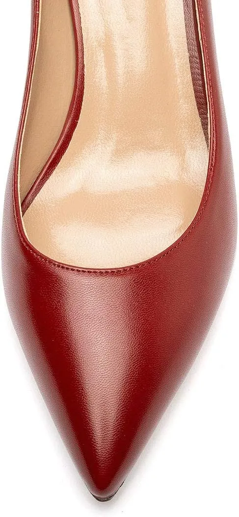 Castamere Womens Slip On Low Heel Pumps Pointed Toe Basic Comfortable 6.5CM Heels