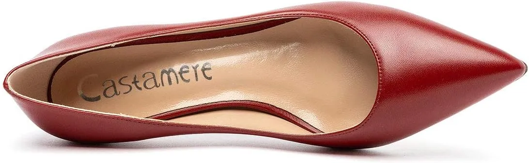 Castamere Womens Slip On Low Heel Pumps Pointed Toe Basic Comfortable 6.5CM Heels