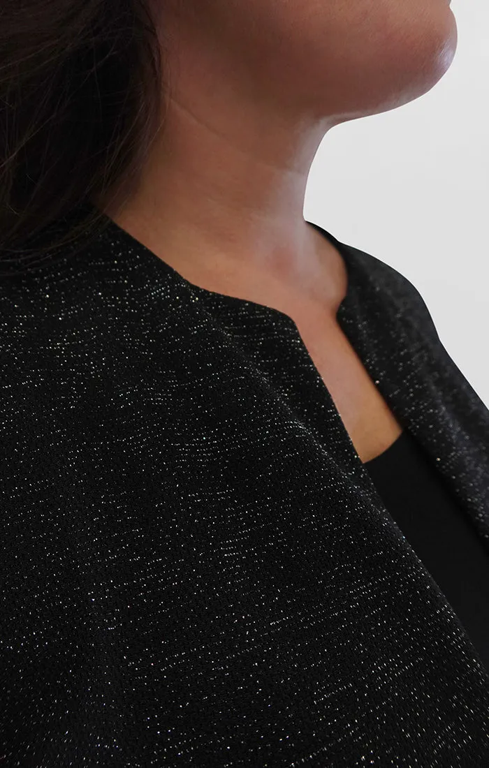 Classic Bolero Cardigan, Metallic Pique
