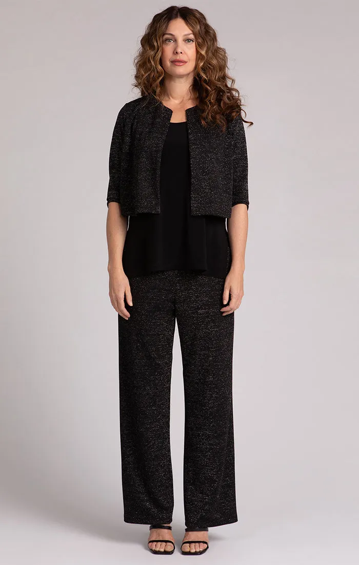 Classic Bolero Cardigan, Metallic Pique