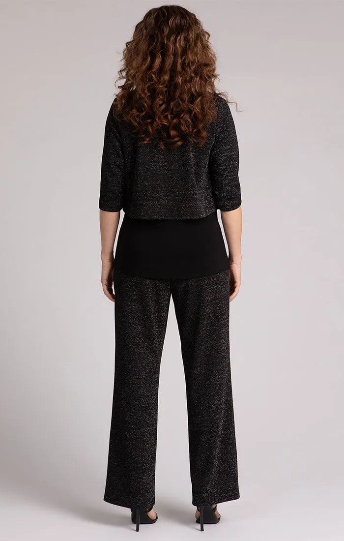 Classic Bolero Cardigan, Metallic Pique