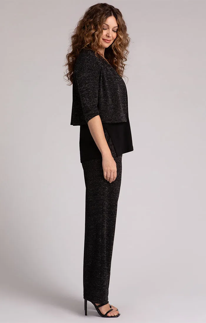 Classic Bolero Cardigan, Metallic Pique
