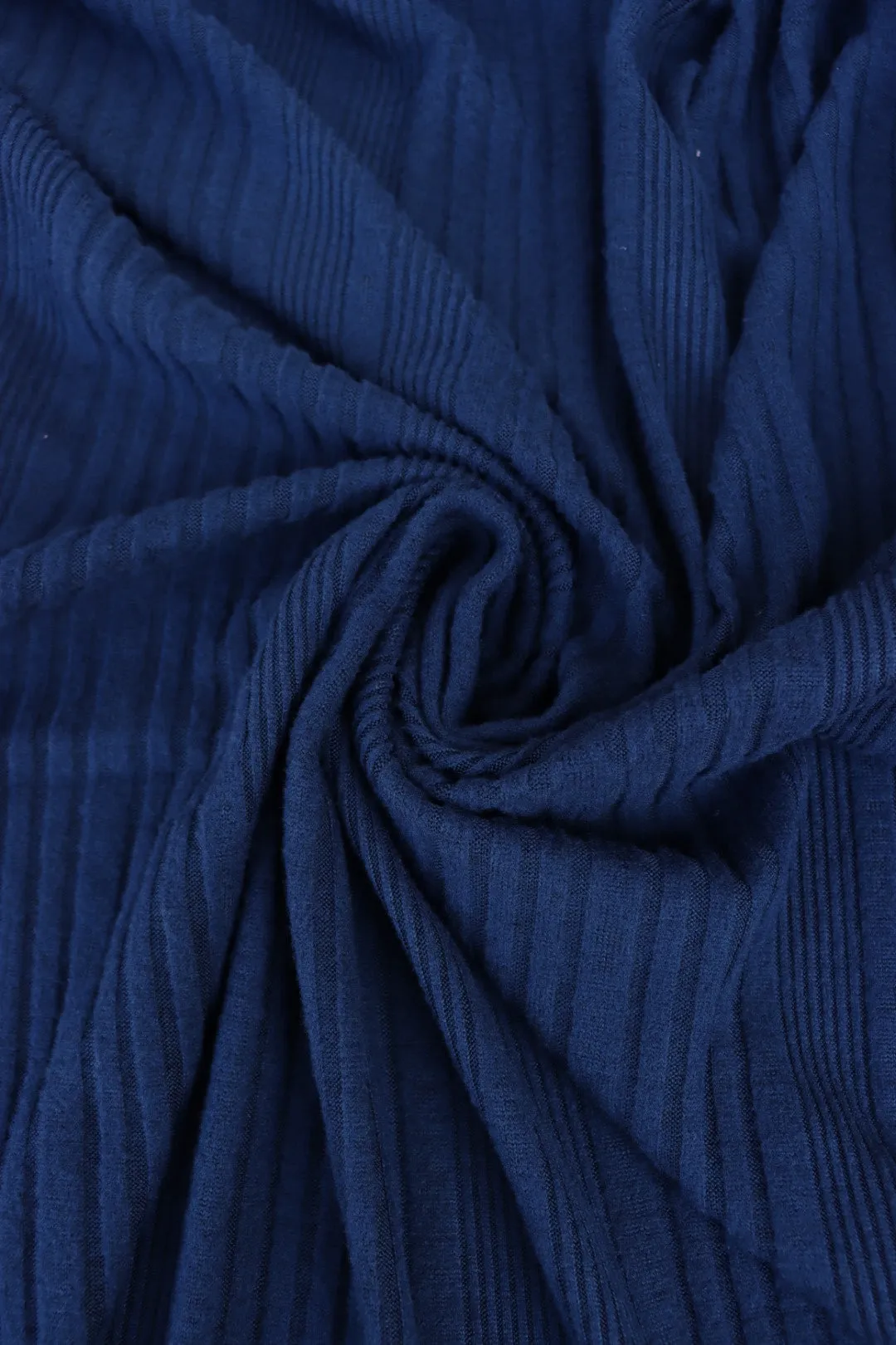 Classic Navy Brushed Multi Rib Sweater Knit