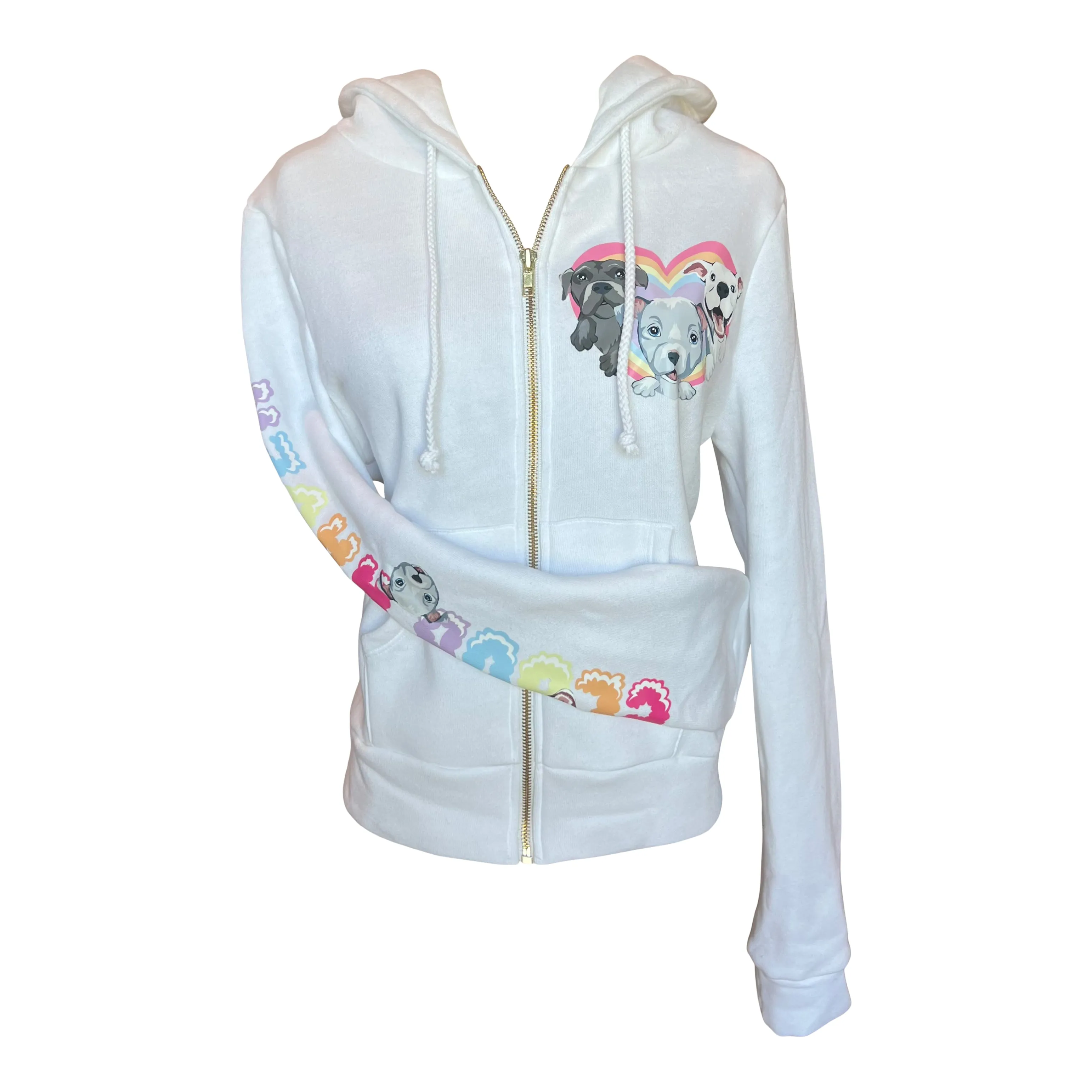 Cloud Haven Big Heart Signature Hoodie White