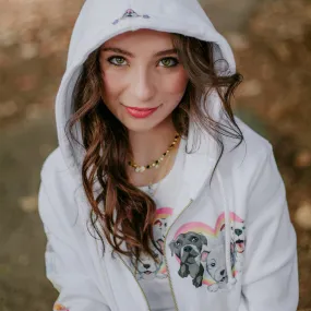 Cloud Haven Big Heart Signature Hoodie White