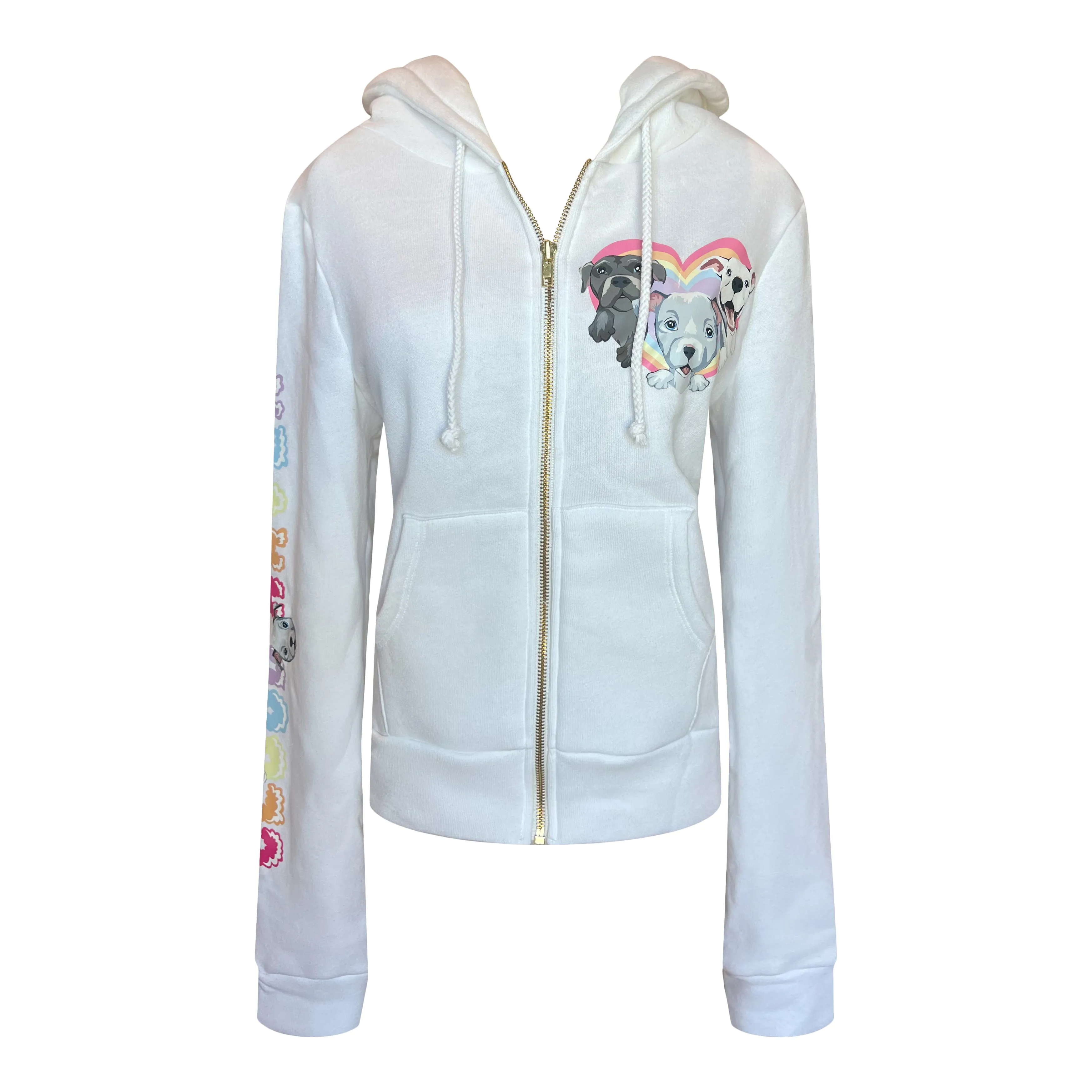 Cloud Haven Big Heart Signature Hoodie White