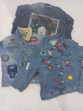 denim embroidery ledis jacket