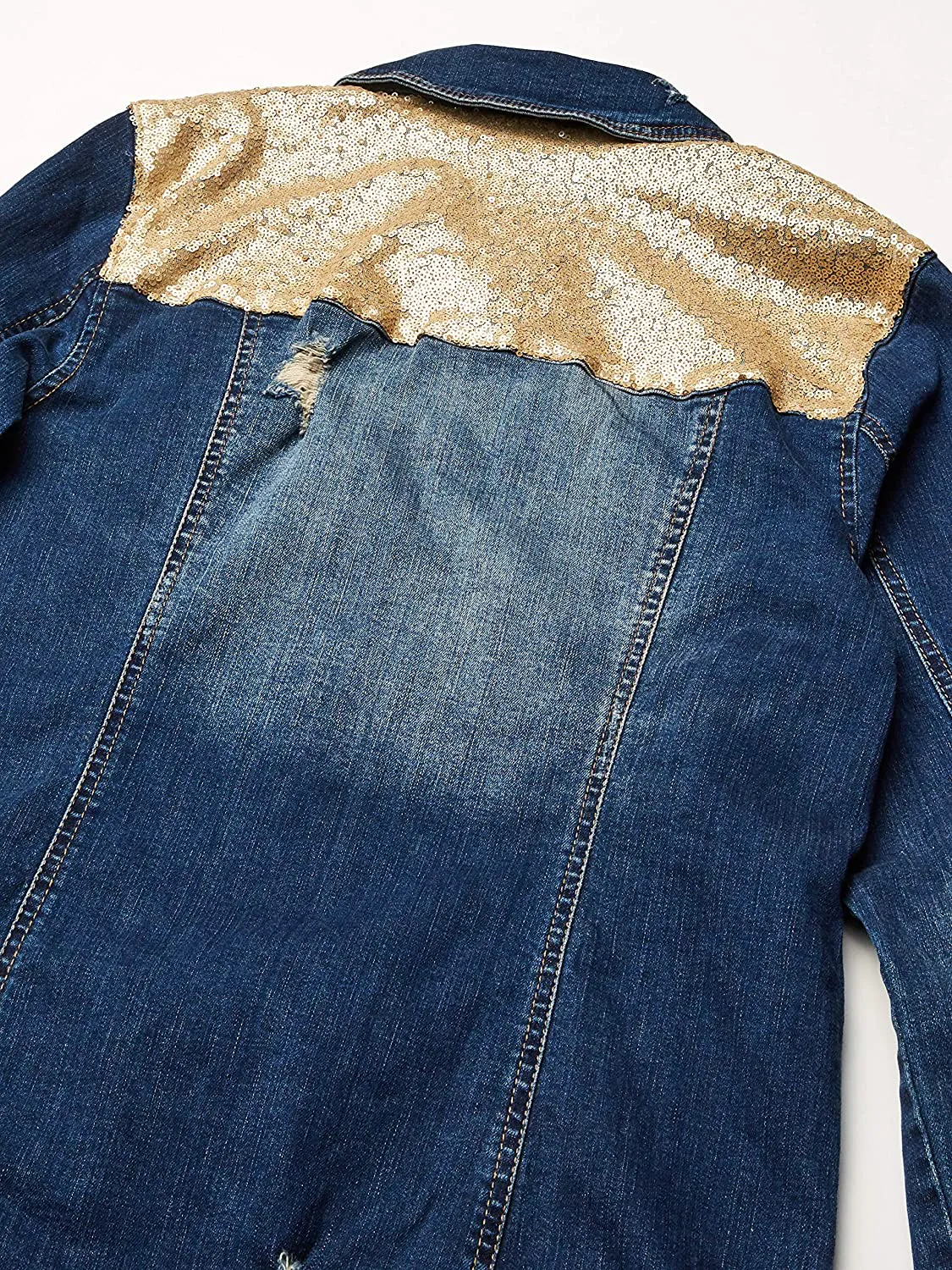 dollhouse Women's Long Blue Denim Jacket
