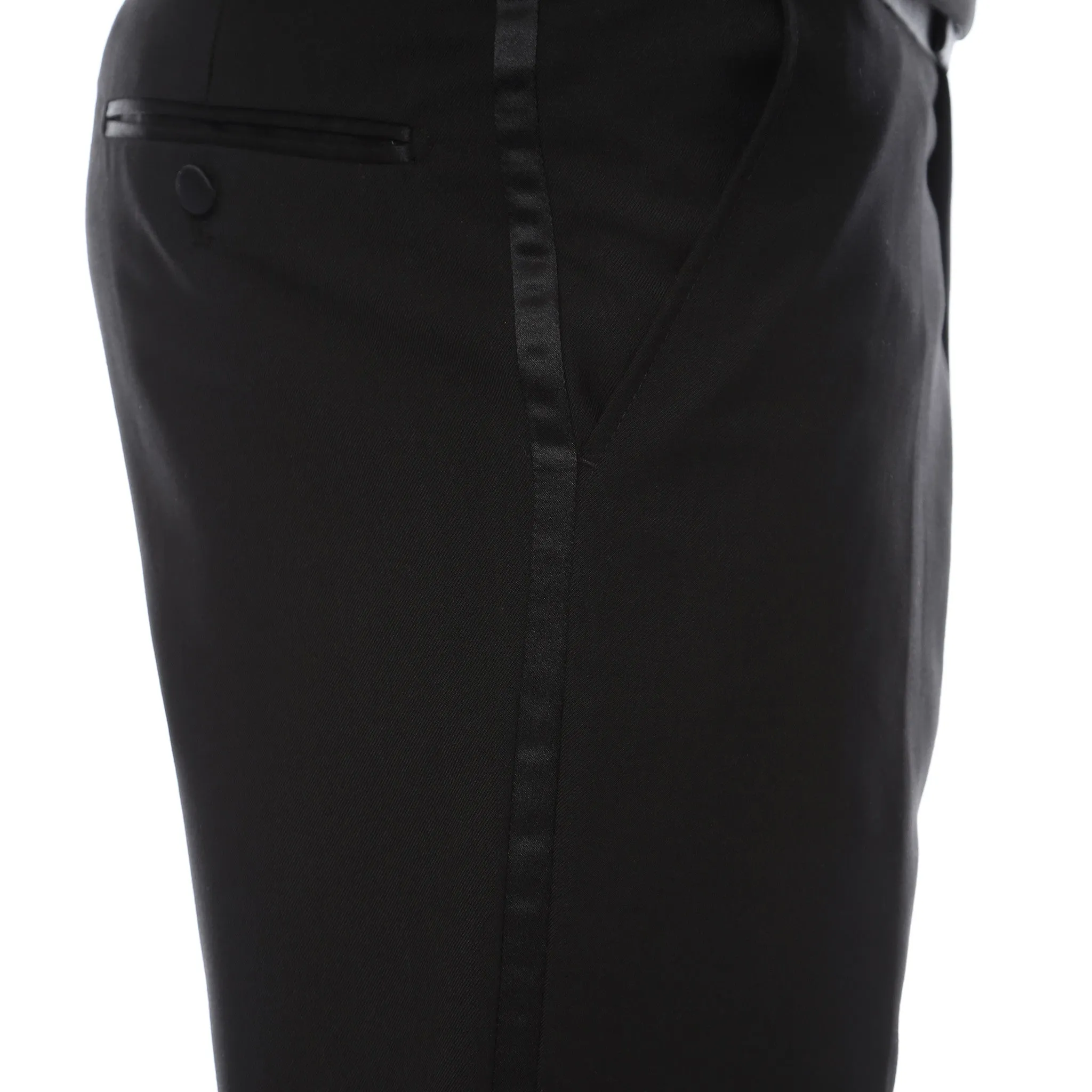 Ferrecci Men’s Regular Fit Peak Lapel Black Tailcoat Tuxedo Set