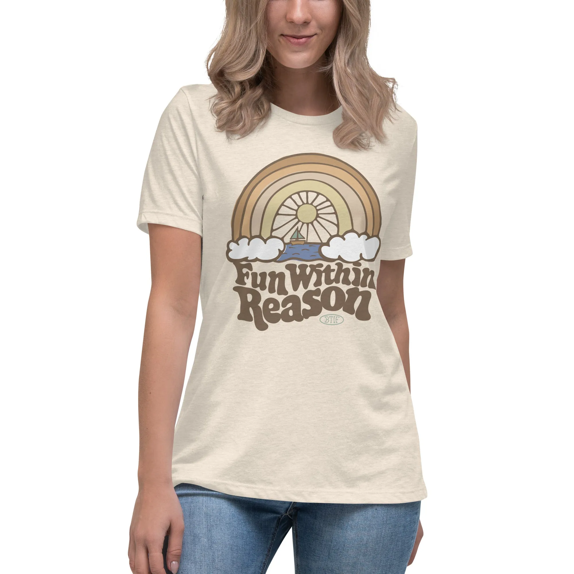 Fun Within Reason Vintage Soft Women's Relaxed T-Shirt by Be There in Five