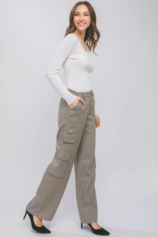 Greystone Linen Parachute Pants With Side Pockets