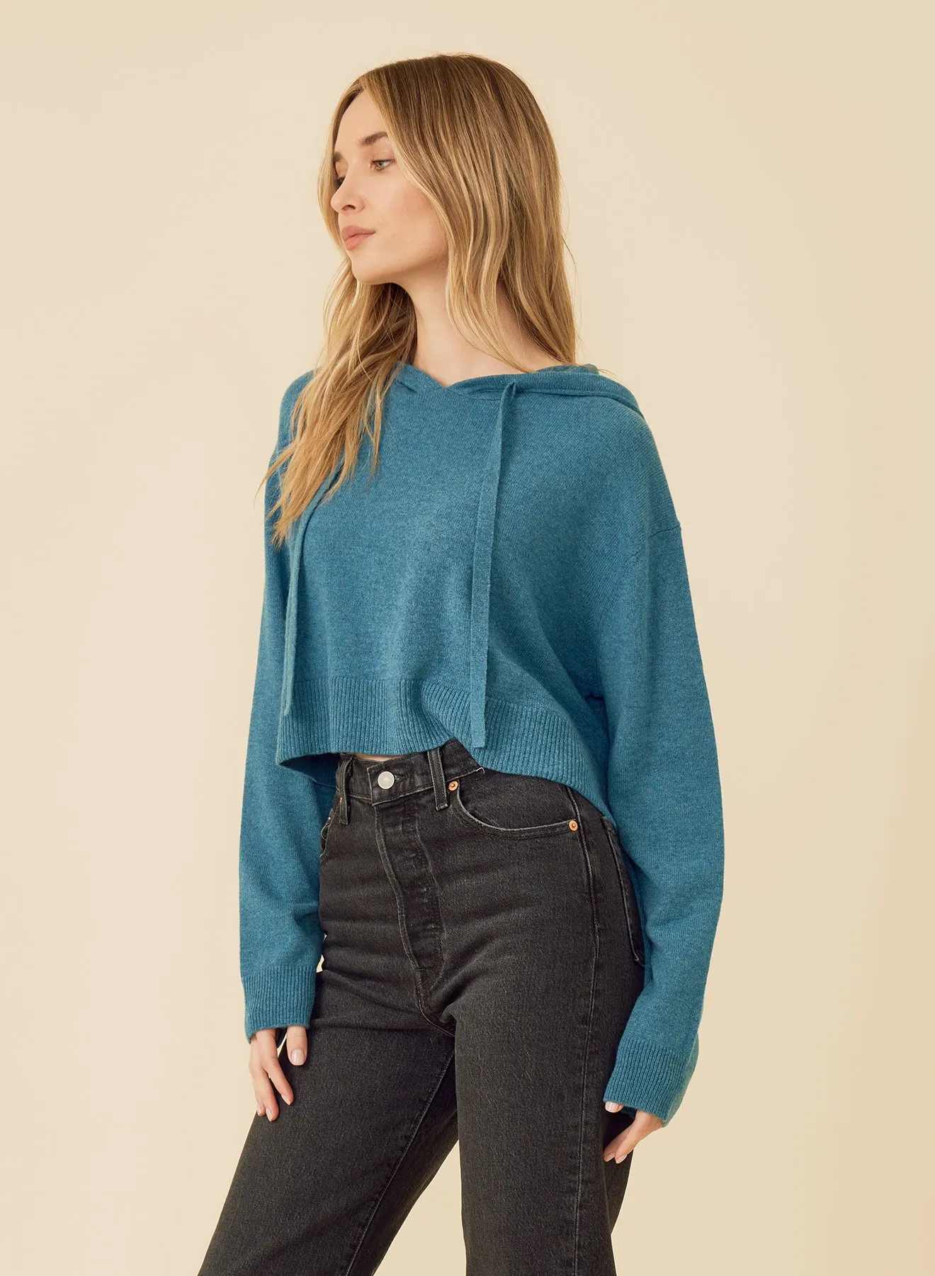 Lance Cashmere Hoodie - Bluejay