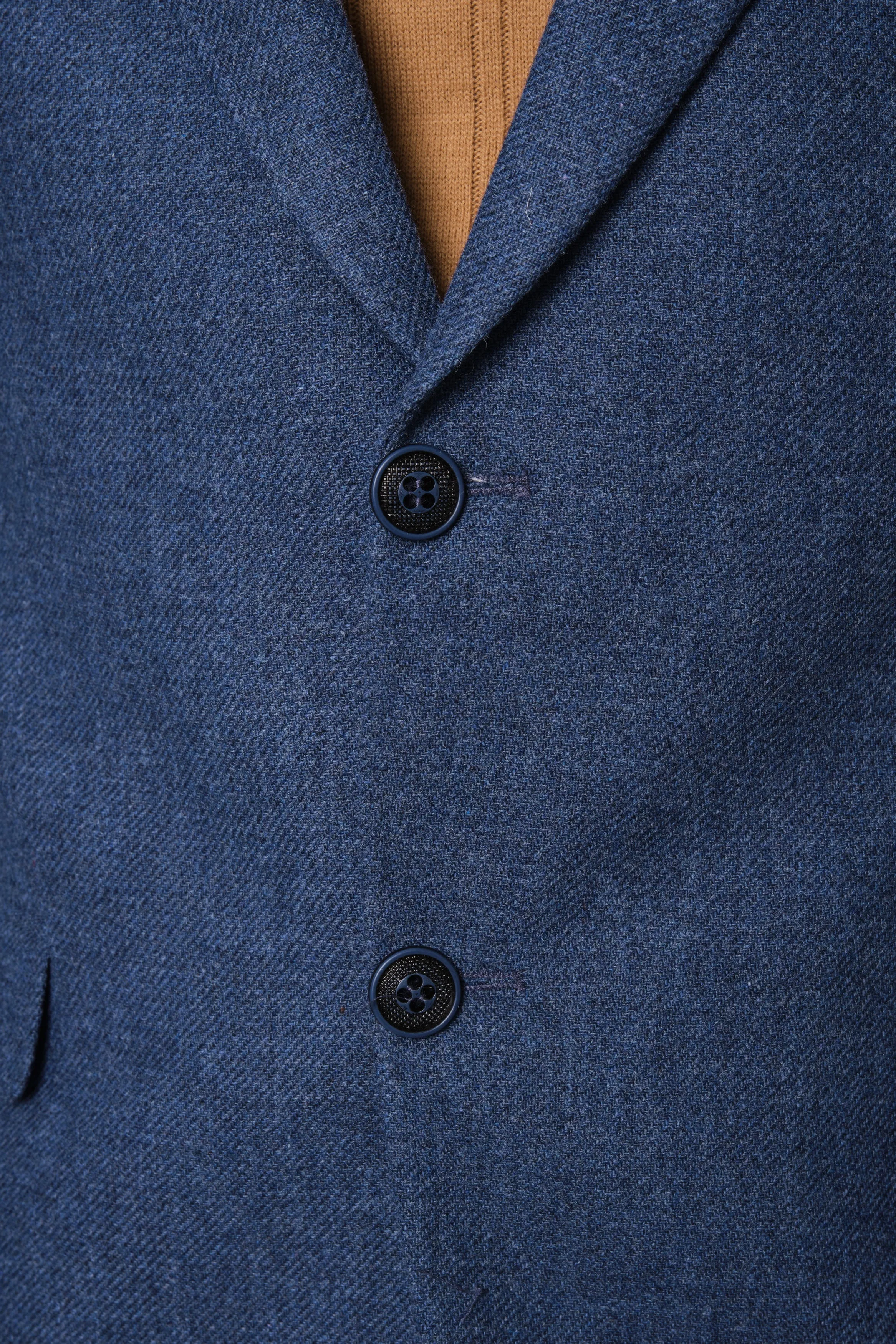 MEHMET,SOLID-NOTCH COLLAR-JACKETS-PB-B221-DENIM