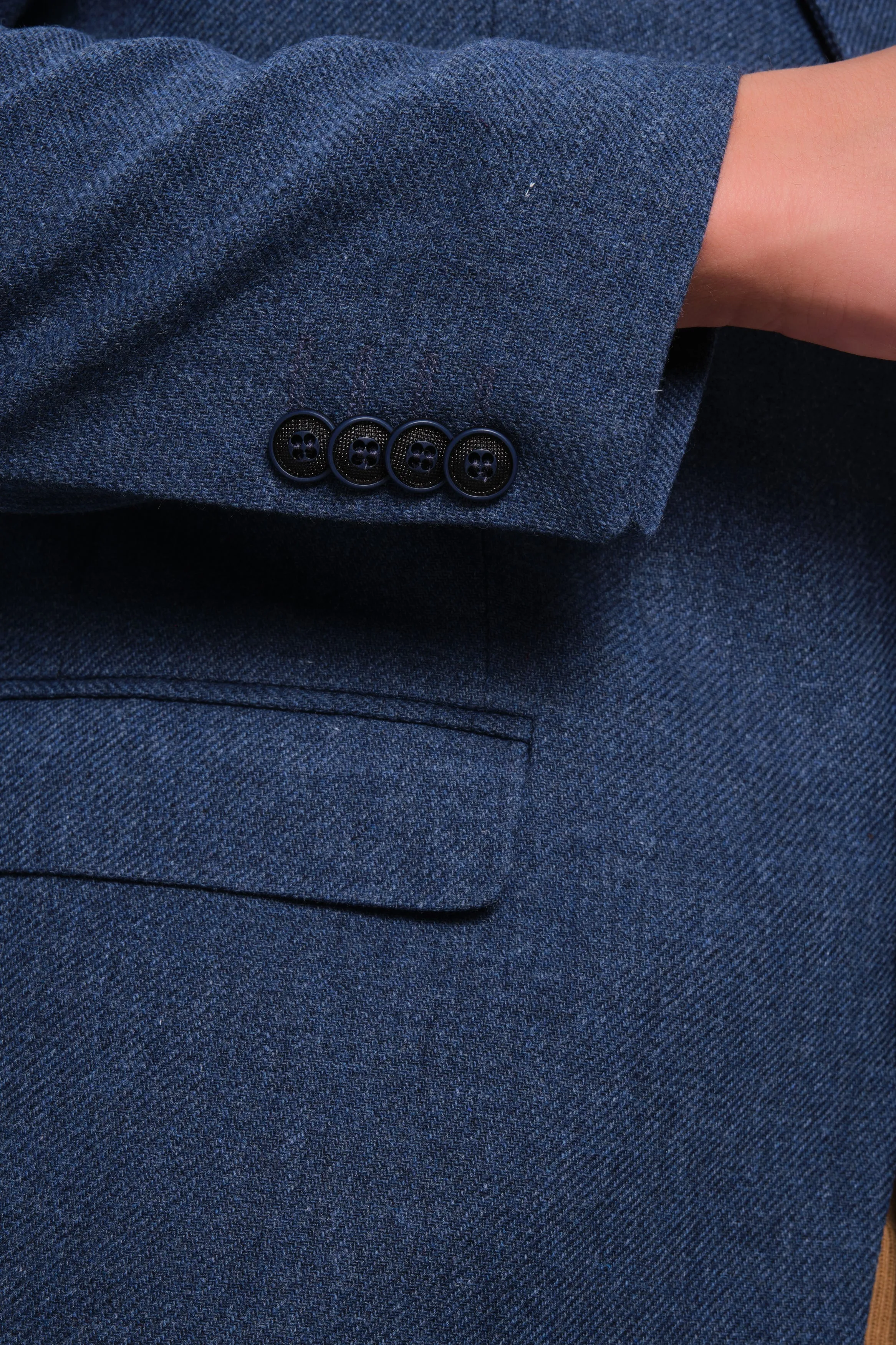 MEHMET,SOLID-NOTCH COLLAR-JACKETS-PB-B221-DENIM