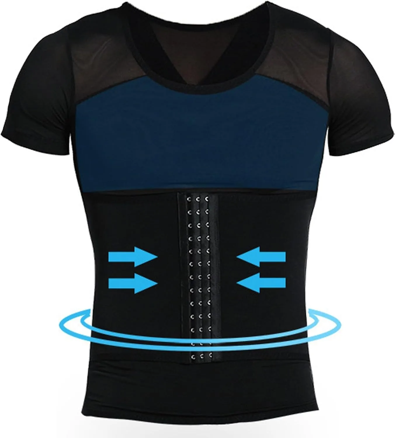Mens Shapewear Tummy Control Slimming Body Shaper Compression Shirts for Menhirt Waist Trainer Breathable Body Shaper