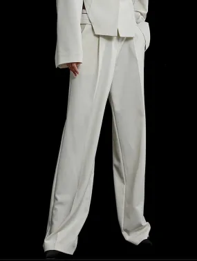 P9147 Low Rise Pintuck Long Slacks