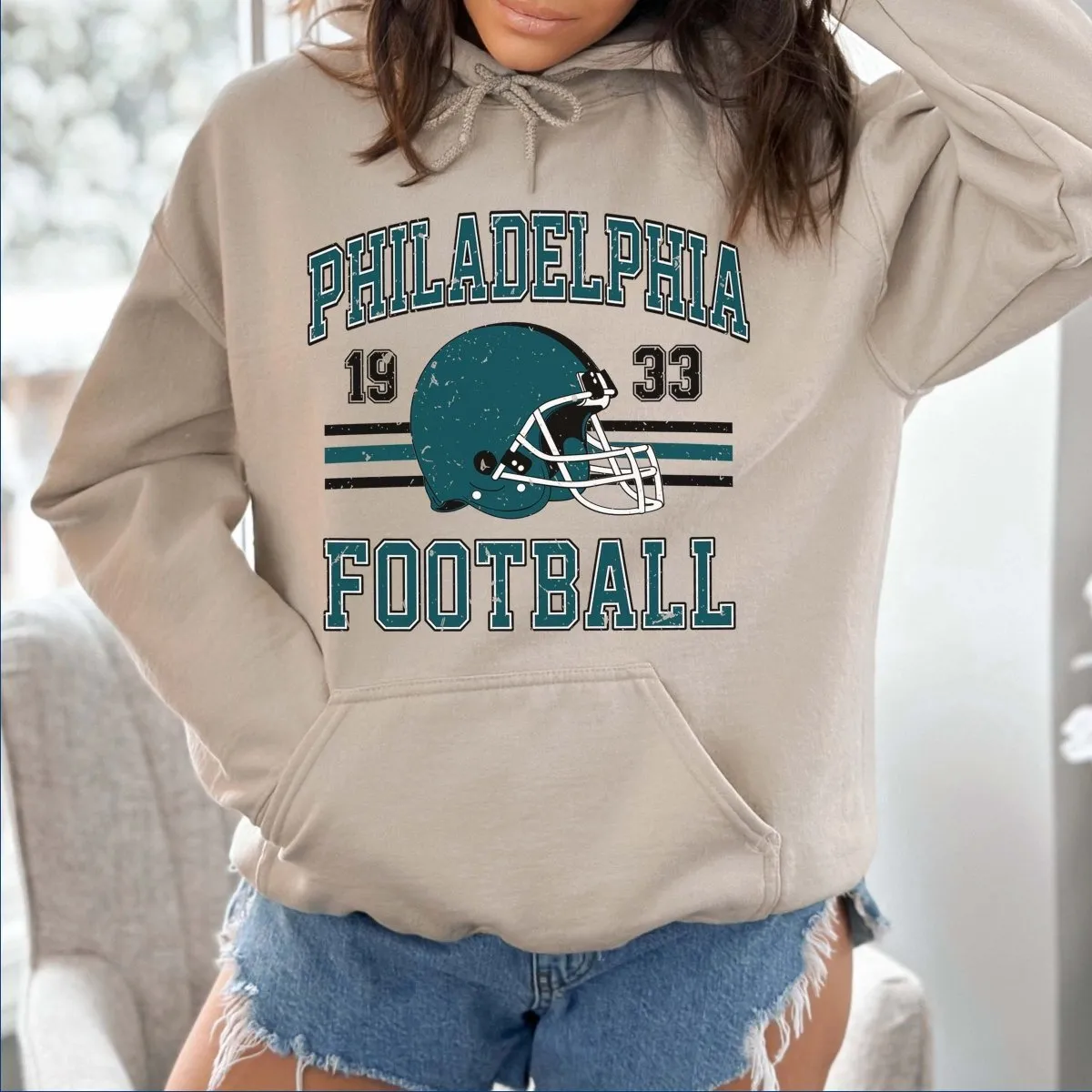 Philadelphia Football Wholesale Graphic Hoodie - Fast Shipping