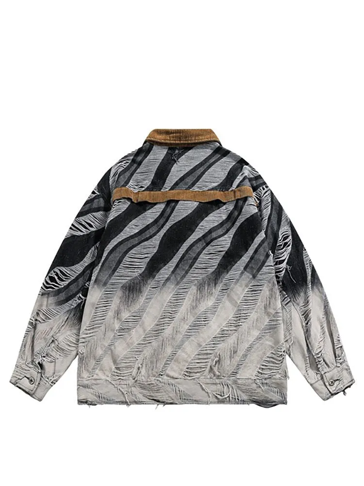 Pre Order:  Brushed Gradient Ripped Jacket