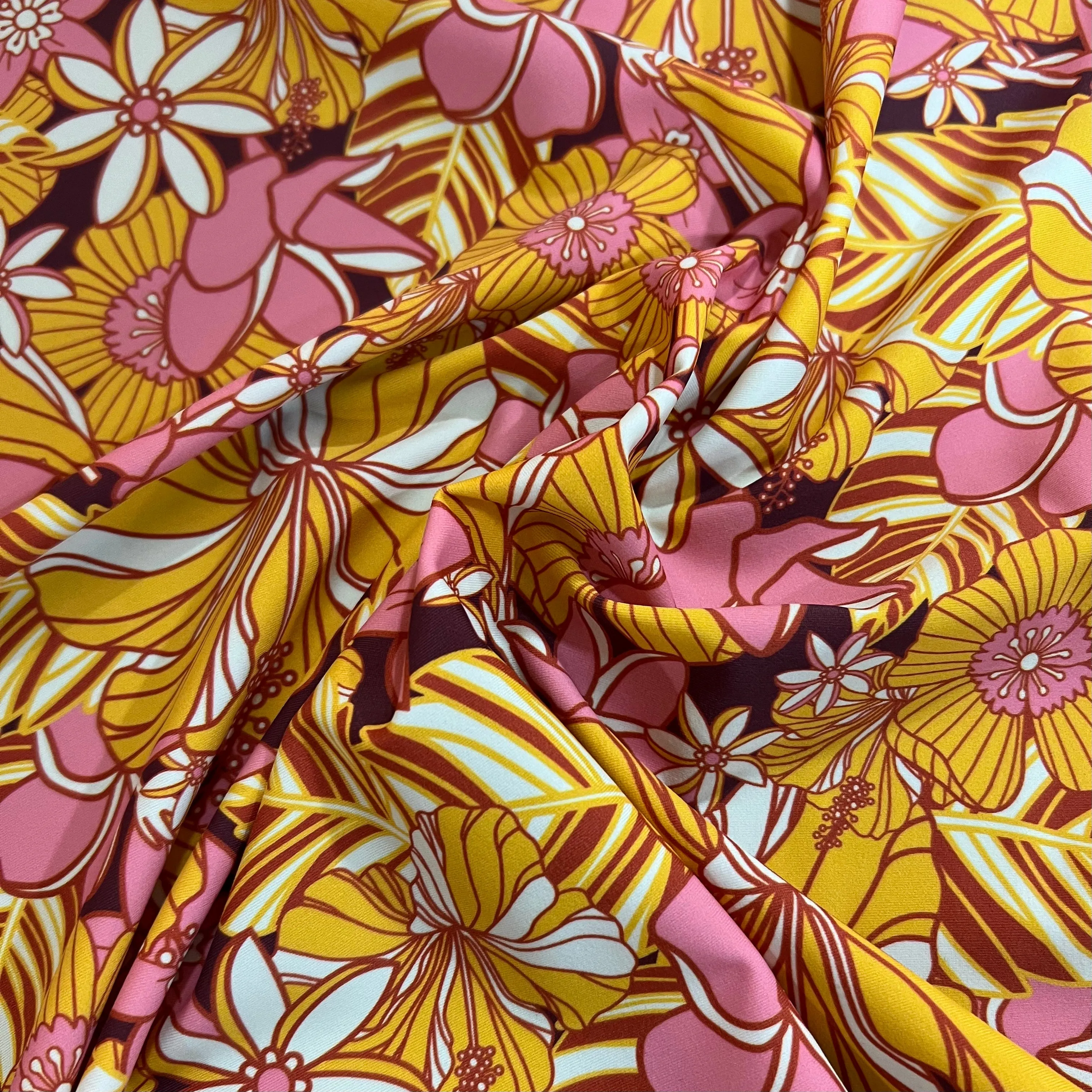 "What The Floral" Print Spandex Fabric