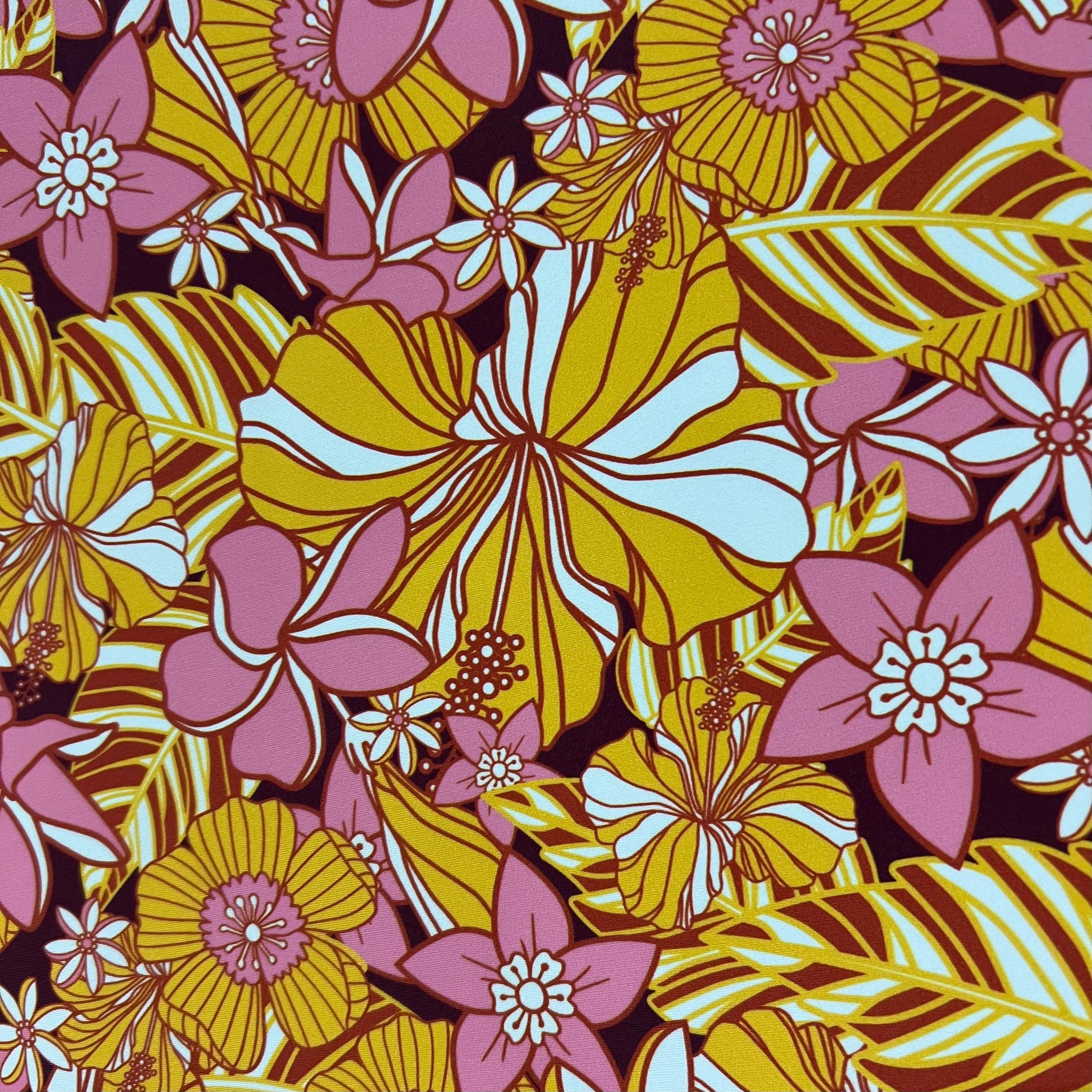 "What The Floral" Print Spandex Fabric