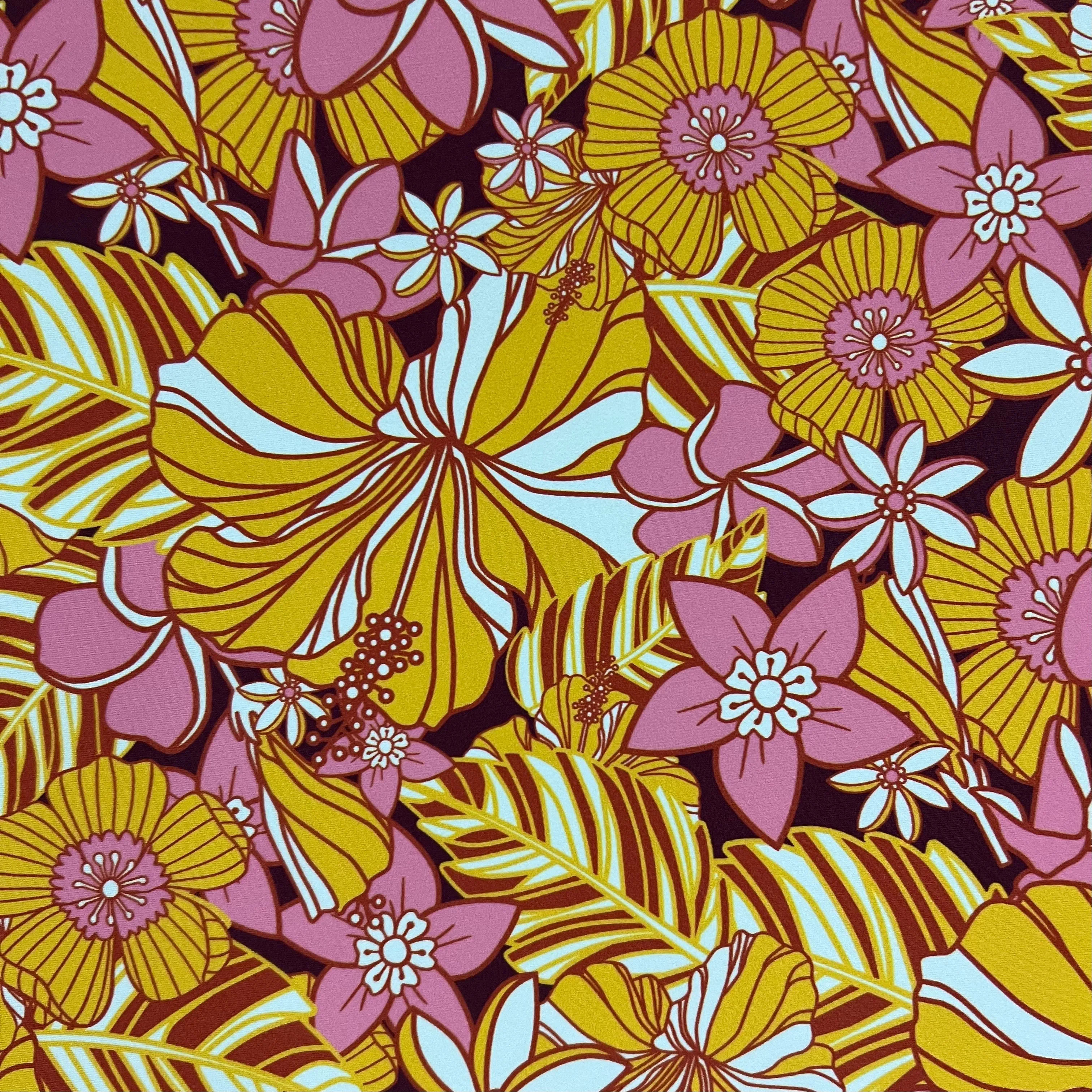 "What The Floral" Print Spandex Fabric