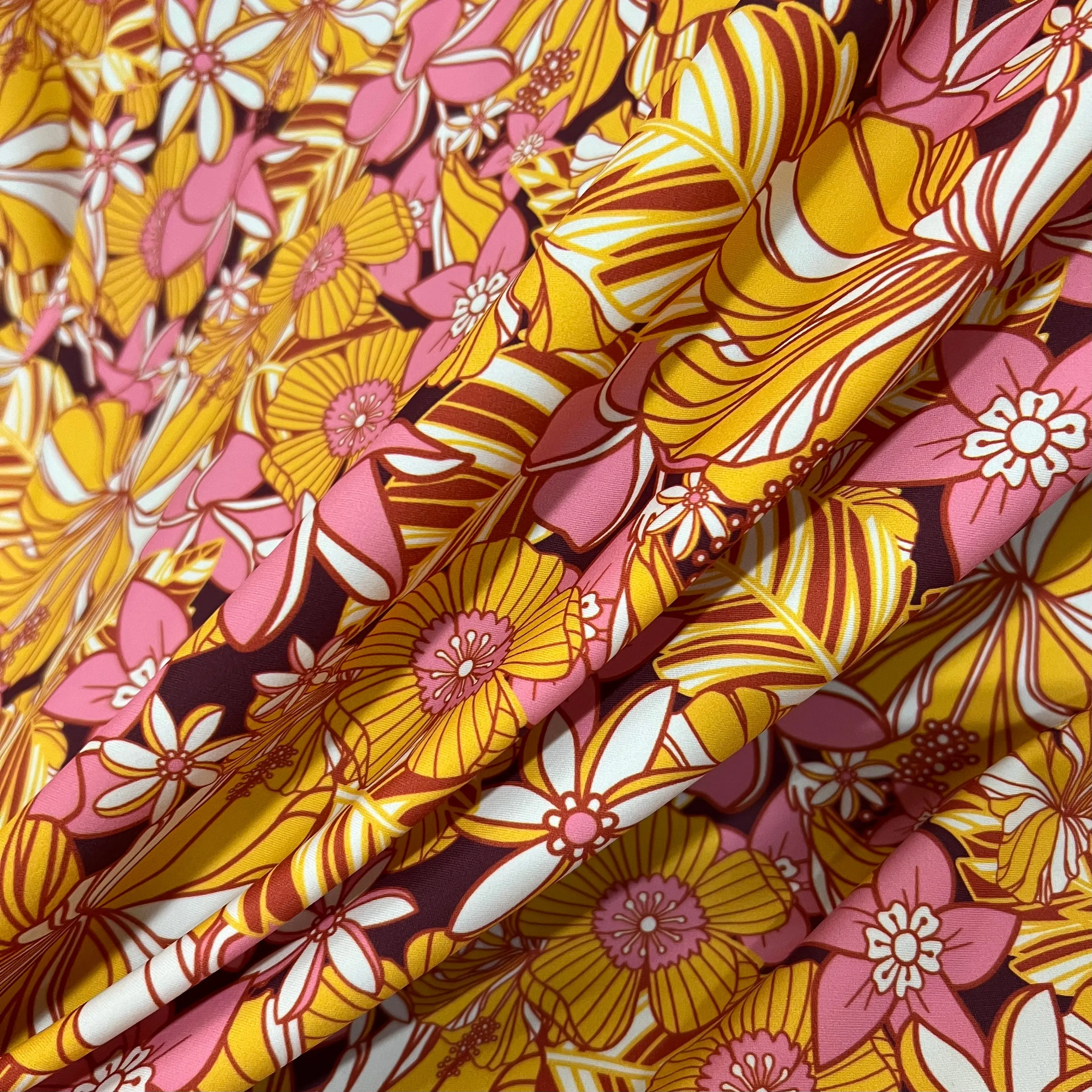 "What The Floral" Print Spandex Fabric