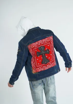 RED BANDANA SACRED CROSS VALKYRE JACKET