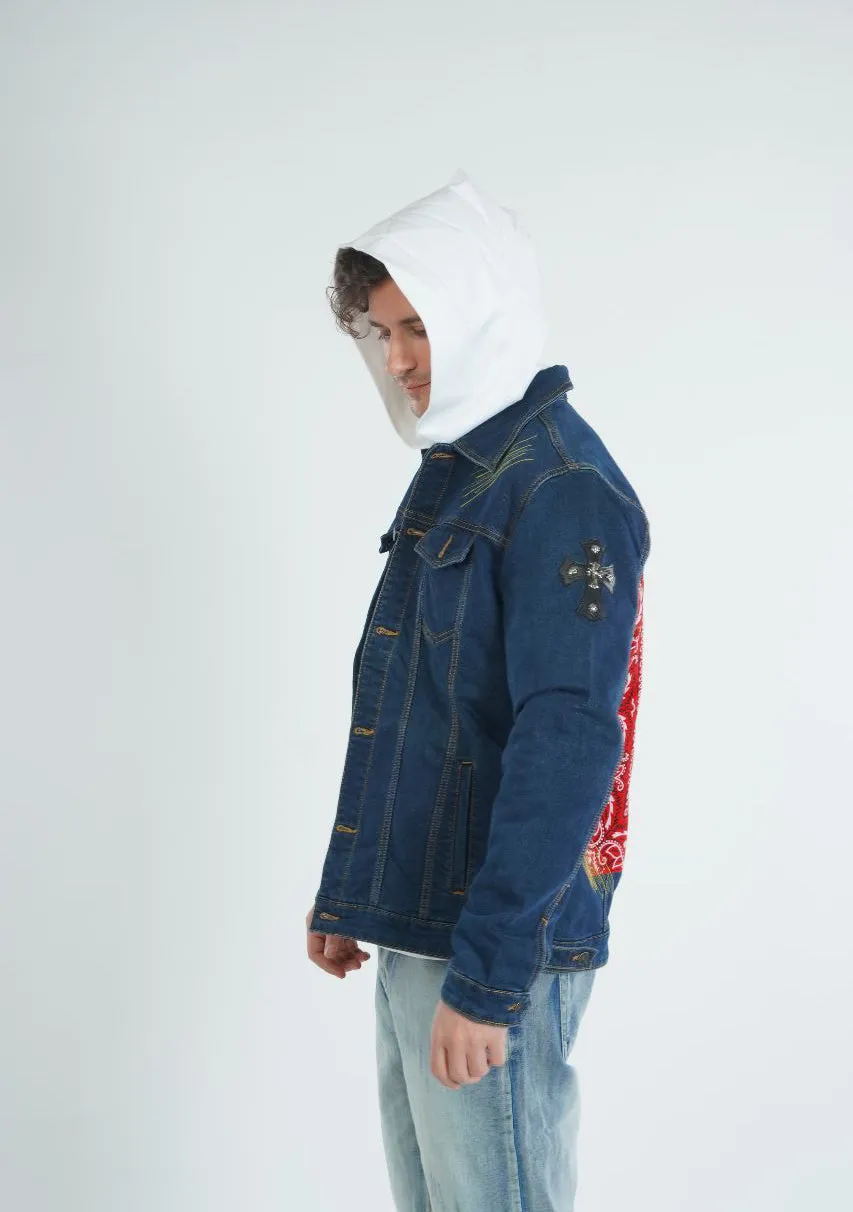 RED BANDANA SACRED CROSS VALKYRE JACKET