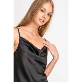 Satin Cowl Neck Cami