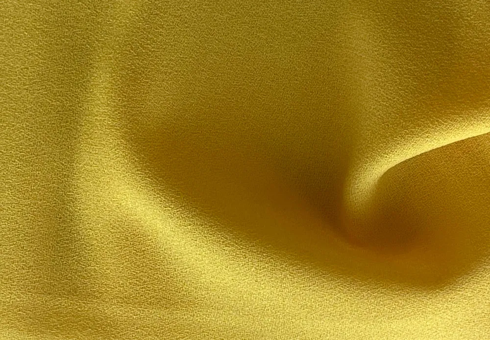 Selvedged Bumblebee Yellow Wool Crepe (Made in Italy)